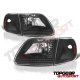 Ford F150 1997-2003 Black Headlights and LED Tail Lights