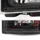 Ford F250 Super Duty 2005-2007 Black Headlights and LED Tail Lights