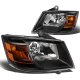 Dodge Grand Caravan 2008-2010 Black Headlights