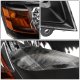 Dodge Grand Caravan 2008-2010 Black Headlights