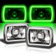 Toyota Corolla 1984-1991 Black Green Halo Tube Sealed Beam Headlight Conversion