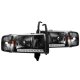 Dodge Ram 1994-2001 Black Headlights LED DRL