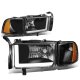 Dodge Ram 2500 1994-2002 Black Headlights Tube DRL