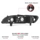 Honda Accord 1998-2002 Black Headlights