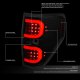 Ford F150 2009-2014 Black Smoked LED Tail Lights Red C-Tube