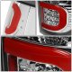 Ford F150 2009-2014 Clear LED Tail Lights Red C-Tube
