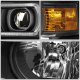 Chevy Silverado 1500 2014-2015 Black Projector Headlights Tube DRL
