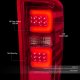 GMC Sierra 3500HD Dually 2015-2019 LED Tail Lights Red C-Tube
