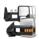 Chevy Suburban 2007-2014 Silver Towing Mirrors Smoked LED Lights Power Heated