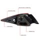 Honda Accord Sedan 2008-2012 Tinted Tube LED Tail Lights