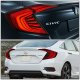 Honda Civic Sedan 2016-2018 Tinted Tube LED Tail Lights