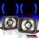 Jeep Cherokee 1979-2001 Blue LED Black Sealed Beam Headlight Conversion
