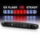 GMC Sierra 2500HD 2007-2014 Black Flash LED Third Brake Light