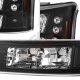 Chevy Silverado 3500 2003-2006 Black Headlights and Bumper Lights Conversion Set