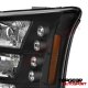 Chevy Silverado 3500 2003-2006 Black Headlights and Bumper Lights Conversion Set