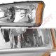 Chevy Silverado 2500 2003-2004 Clear Euro Headlights and LED Bumper Lights