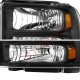 Ford F450 2005-2007 Black Headlights