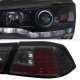Mitsubishi Lancer 2008-2015 Smoked Projector Headlights LED DRL and LED Tail Lights