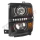 Chevy Silverado 1500 2014-2015 Black Projector Headlights LED DRL