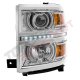 Chevy Silverado 2014-2015 Chrome Projector Headlights LED DRL