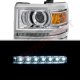 Chevy Silverado 2014-2015 Chrome Projector Headlights LED DRL