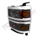 Chevy Silverado 2014-2015 Smoked Projector Headlights LED DRL