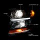 Chevy Suburban 2015-2020 Smoked Projector Headlights LED DRL
