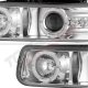 Chevy Silverado 1999-2002 Projector Headlights Chrome Halo LED