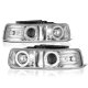 Chevy Tahoe 2000-2006 Projector Headlights Chrome Halo LED