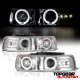 Chevy Tahoe 2000-2006 Projector Headlights Chrome Halo LED