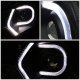Toyota Tacoma 2012-2015 Black LED Tube DRL Projector Headlights