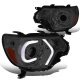 Toyota Tacoma 2012-2015 Smoked LED Tube DRL Projector Headlights