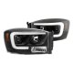 Dodge Ram 2500 2006-2009 Black LED Tube DRL Projector Headlights