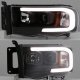 Dodge Ram 2002-2005 Black LED Tube DRL Projector Headlights