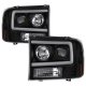 Ford F250 Super Duty 1999-2004 Black Tube DRL Projector Headlights