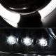 GMC Sierra Denali 2002-2006 Black Smoked Dual Halo Projector Headlights with LED