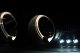 GMC Yukon 2000-2006 Black Smoked Dual Halo Projector Headlights with LED