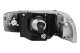 GMC Yukon Denali 2001-2006 Black Smoked Dual Halo Projector Headlights with LED