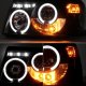 Jeep Grand Cherokee 2005-2007 Black Smoked LED Halo Projector Headlights
