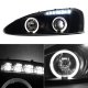 Pontiac Grand Prix 2004-2008 Black Smoked LED Halo Projector Headlights