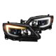 Subaru WRX 2008-2014 Black Projector Headlights LED DRL Switchback Signals