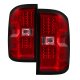 Chevy Silverado 2500HD 2015-2019 Red Clear LED Tail Lights