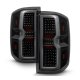 Chevy Silverado 2014-2018 Black Smoked Tube Full LED Tail Lights