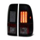 Ford F250 Super Duty 2008-2010 Black Smoked LED Tail Lights