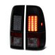 Ford F350 Super Duty 2008-2010 Black Smoked LED Tail Lights