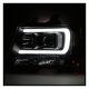 Chevy Avalanche 2007-2013 Black LED Tube DRL Projector Headlights