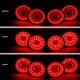 Chevy Corvette C6 2005-2013 Tinted Halo LED Tail Lights Sequential Signals