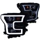 Ford F150 2015-2017 Smoked Projector Headlights LED DRL