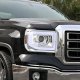 GMC Sierra 2500HD 2015-2016 LED Tube DRL Projector Headlights