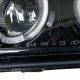 Chevy Silverado 2500 2003-2004 Smoked Halo Projector Headlights with LED